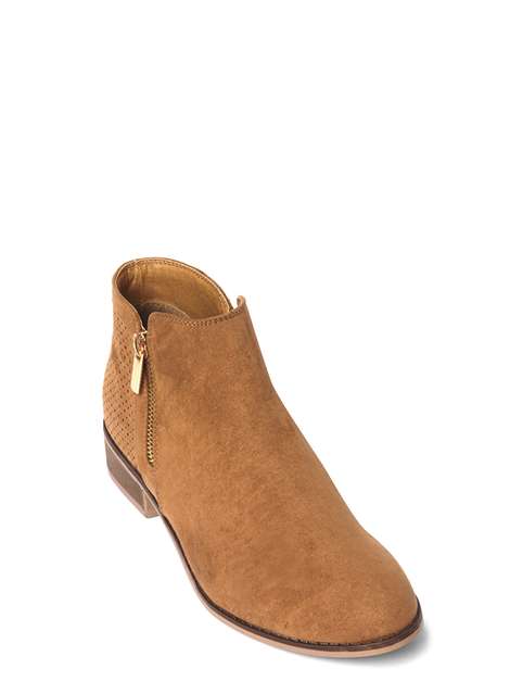 Tan 'Manta' Zip Ankle Boots